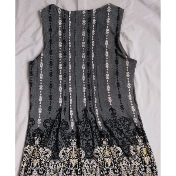 Perceptions New York Black White Yellow Dress Pleated Sleeveless Career Size 8 - Picture 8 of 10